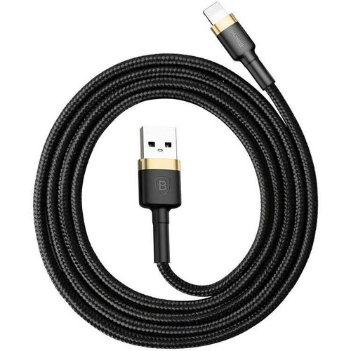 Кабель Baseus cafule Cable USB For iP 1,5A 2m Gold+Black CALKLF-CV1