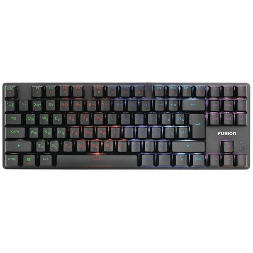 Клавиатура Fusion GK-905 игровая проводная механическая 87 клавиш USB подсветка чёрная 605000₽
