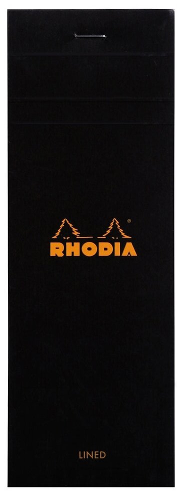 Блокнот Rhodia Basics №8, 7,4х21 см, линейка, 80 г, черный, 2 шт./уп.