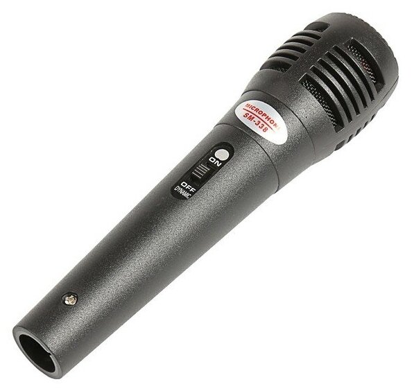 Микрофон для караоке G-102, проводной, 1.2 м, чёрный