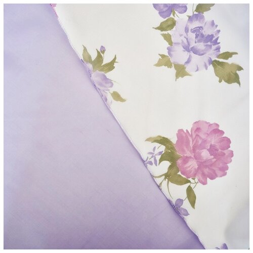 фото Комплект штор для кухни witerra марианна, 300*160 см, сиреневый, полиэстер 100%