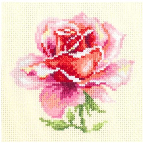 фото Чудесная игла набор для вышивания розовая роза, 11 х 11 см (150-002)