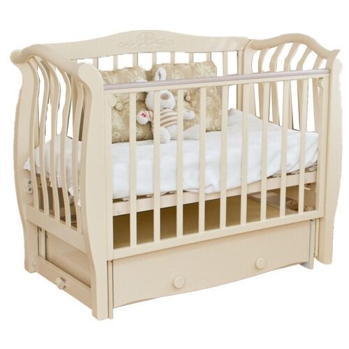 Кровать Можга Красная Звезда Аэлита С888, резьба с инкрустацией стразами №10, поперечный маятник