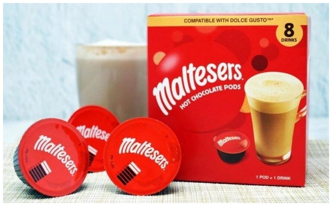 Горячий шоколад Maltesers в капсулах 17 гр, 8 шт Dolce Gusto - фотография № 2