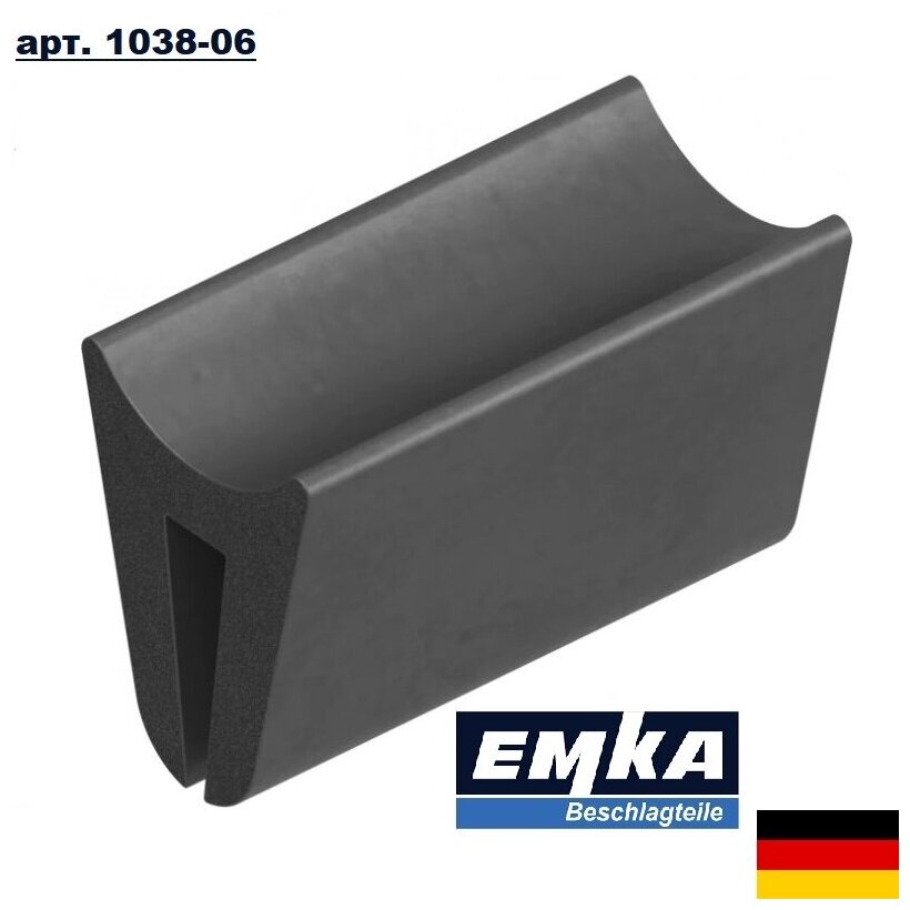 Уплотнитель кромочный 1,5 - 2 мм Emka (Германия) резина EPDM арт.1038-06 - фотография № 1