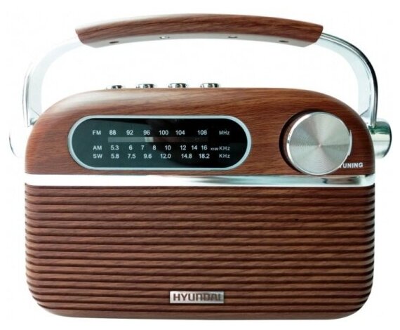Радиоприемник Hyundai H-PSR200, коричневый