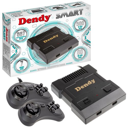 Игровая приставка Dendy Smart 567 встроенных игр HDMI / Ретро консоль 16 bit Сега и 8 bit Dendy / Для телевизора игровая приставка dendy smart 8 bit 16 bit 567 игр hdmi 2 геймпада