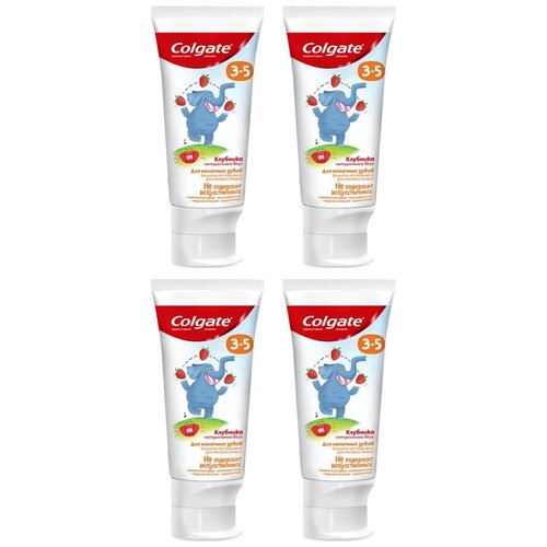 Colgate Зубная паста для детей 3-5 вкус Клубники,60 мл,4 шт