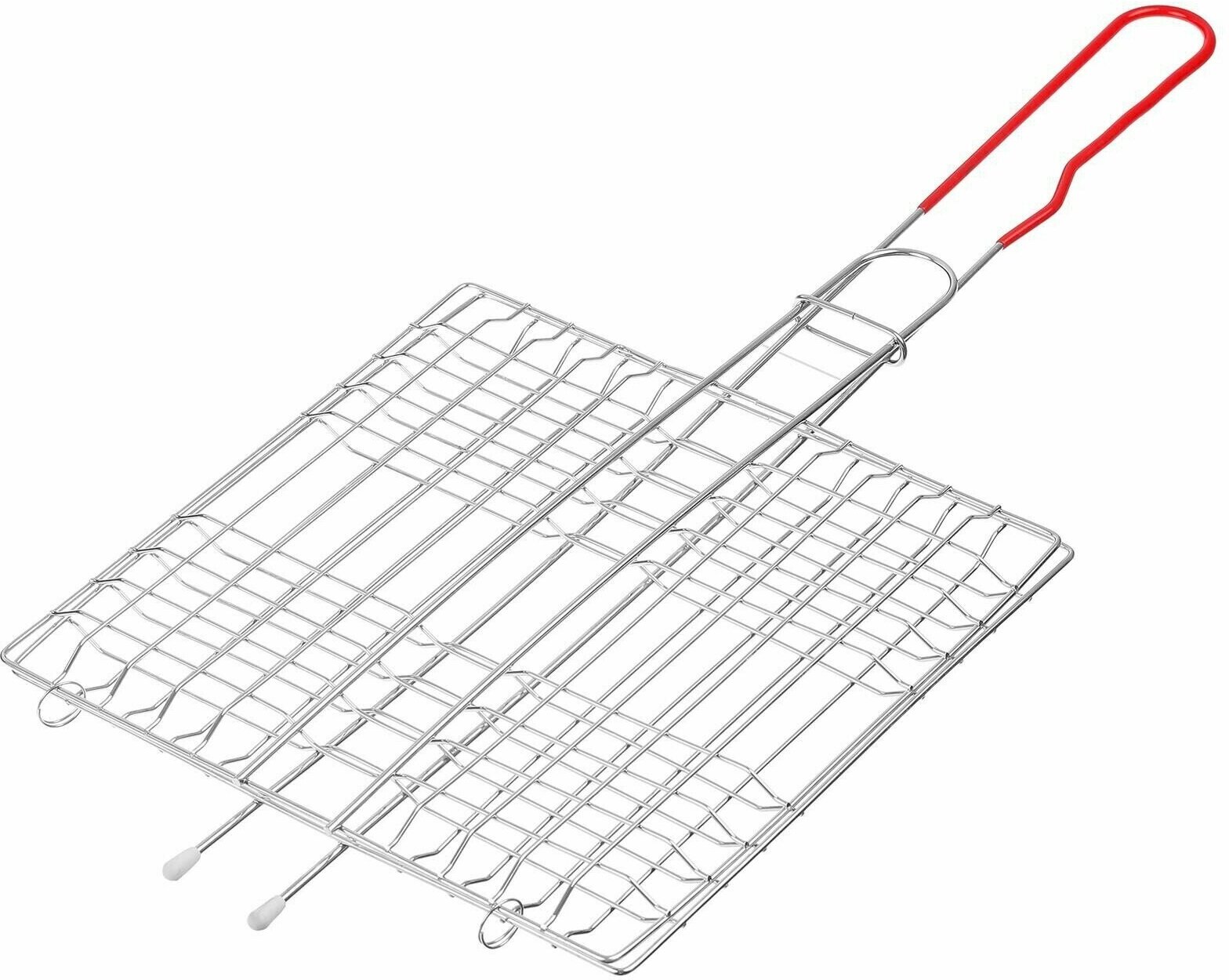 Решётка-гриль универсальная нержавеющая сталь, размер 46 x 21 см, рабочая поверхность 21 x 21 см - фотография № 3