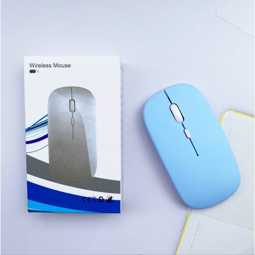 Беспроводная аккумуляторная мышь 24G и bluetooth USB кабель в комплекте Разрешение 800 1200 1600 DPI 99000₽