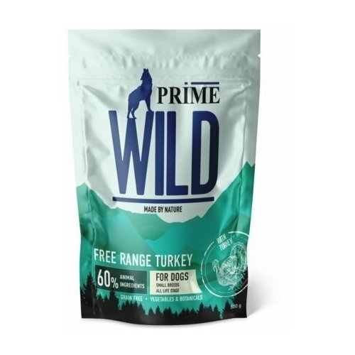 PRIME WILD GF FREE RANGE Сухой корм для собак мелких пород, с индейкой, 500 гр