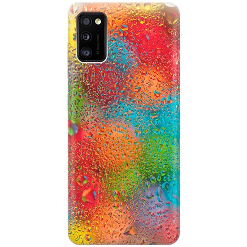 фото Ультратонкий силиконовый чехол-накладка для samsung galaxy a41 с принтом "капли и разноцветные шары" gosso
