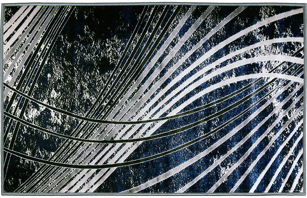 "Сатурн" Коврик-дорожка 80х120см, безворсовый, антискользящее основание, оверложенный край, полиэстер (Китай) - фотография № 2