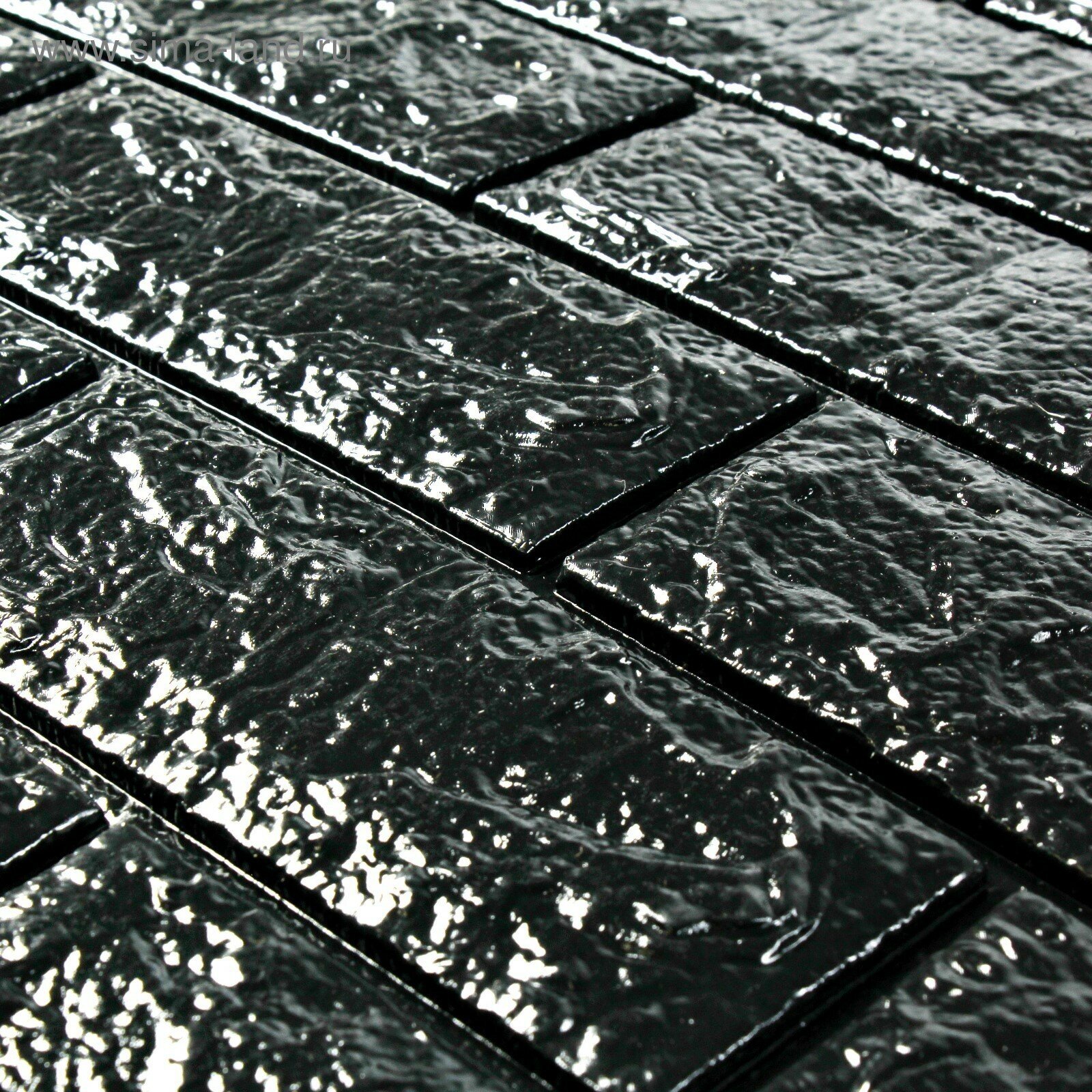 фото Самоклеящаяся ПВХ панель "Черный кирпич" 70*77см