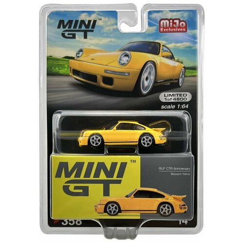 Модель коллекционная Mini GT 1:64 PORSCHE 911 RUF CTR ANNIVERSARY Blossom Yellow