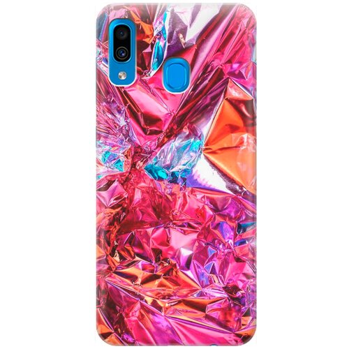 фото Re:pa накладка transparent для samsung galaxy a20 / a30 с принтом "розовая фольга"