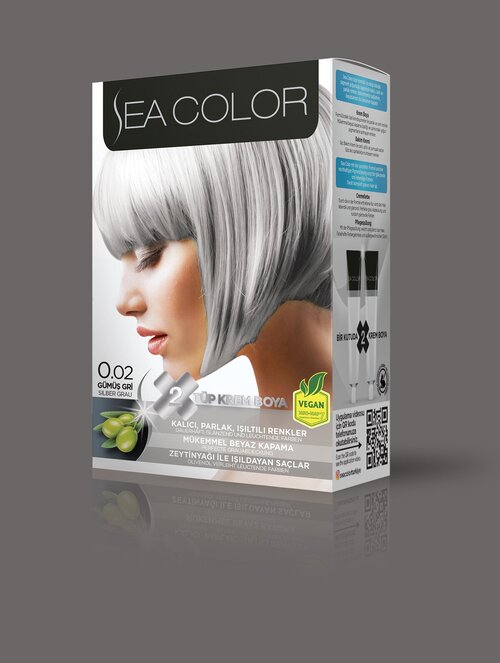 SEA COLOR № 0.02 Серебристо-пепельный Краска для волос,