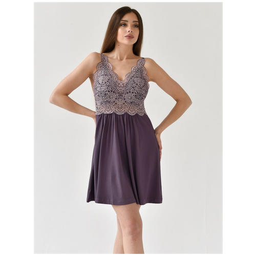 Сорочка Текстильный Край, размер 56, фиолетовый