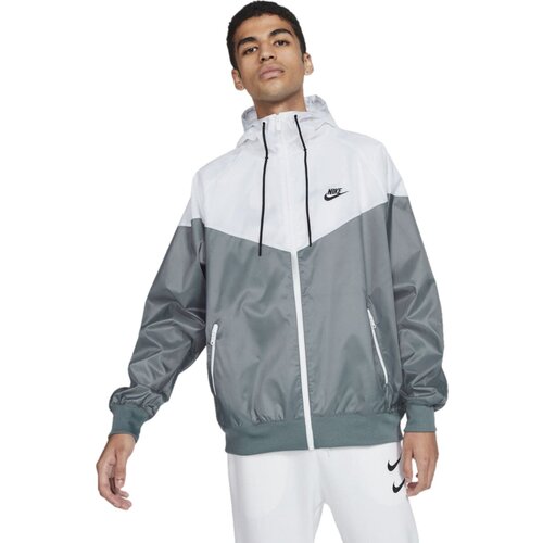 Куртка спортивная NIKE, размер S, серый, белый original new arrival 2018 nike sportswear windrunner men s jacket hooded sportswear