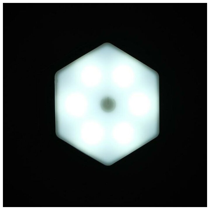 Luazon Lighting Набор светильник сенсорный "соты с пультом" 1 шт, 85х75мм, 6500К, 3*ААА (не в компл.)