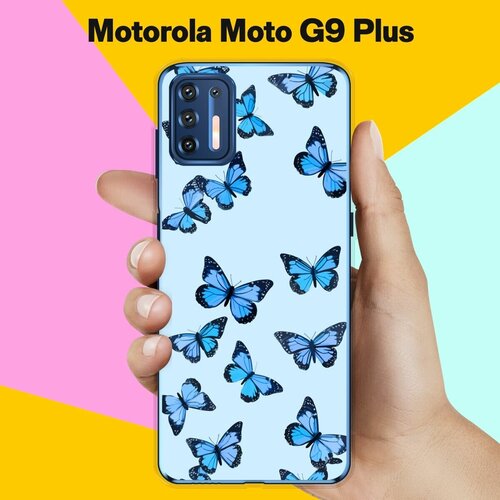 Силиконовый чехол на Motorola Moto G9 Plus Бабочки / для Моторола Мото Джи9 Плюс силиконовый чехол на motorola moto g9 plus много котов для моторола мото джи9 плюс