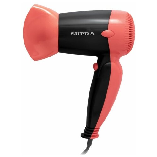 Фен SUPRA PHS-1404S 1400 Вт 2 скорости черныйрозовый 167100₽