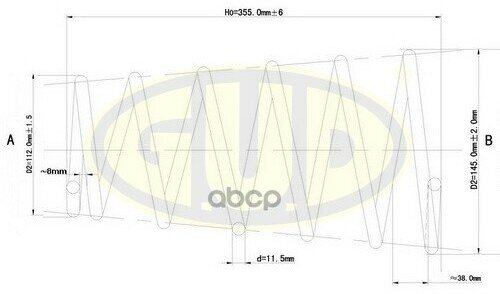 Пружина Задн Toyota Carina 1.6-2.0Td 92-97 G.U.D арт. GCS292511