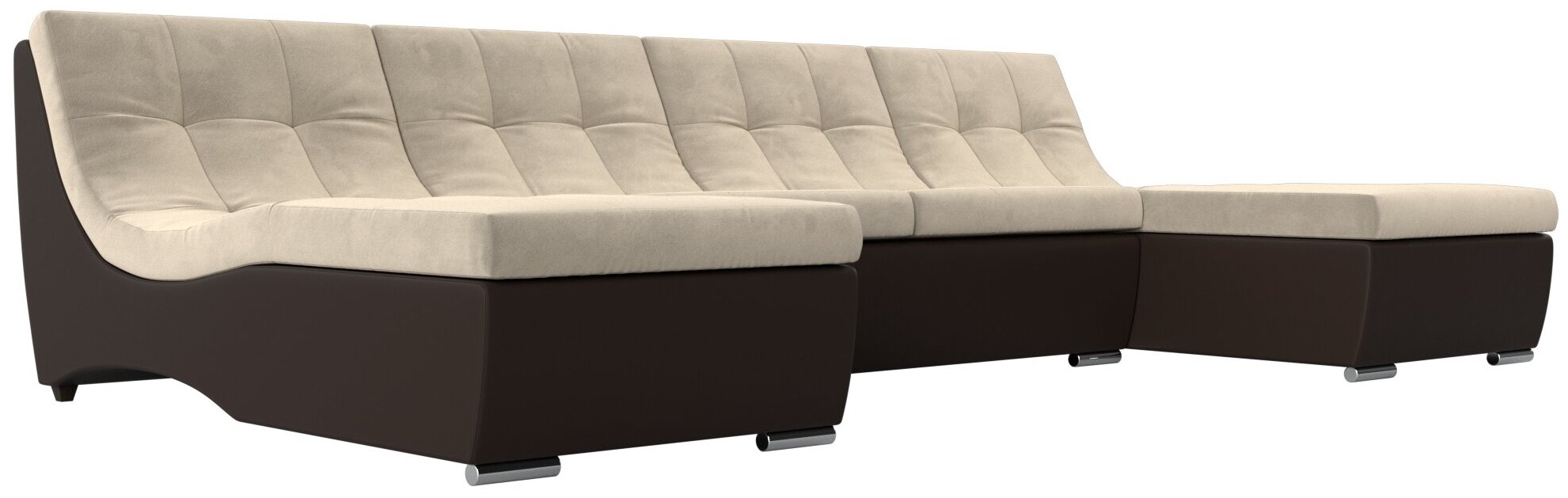 П-образный модульный диван Монреаль, Микровельвет, Модель 111555