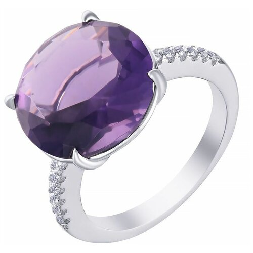 фото Кольцо с стеклом и фианитами из серебра sy-356178-r-ko-us-002-wg jv