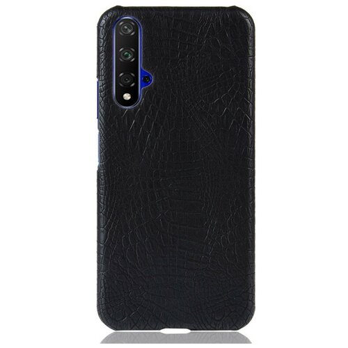 фото Чехол панель бампер mypads для honor 20s(китайская версия yal-al50) / honor 20 элегантный тонкий на пластиковой основе с дизайном под кожу крокодила черный