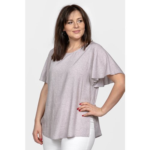 Блуза SVESTA, размер 52, серый, розовый модные блузки женские топы и блузки средней длины летняя свободная блузка с коротким рукавом женская блузка женские рубашки приблизит