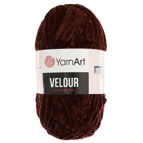 Пряжа Velour 100 микрополиэстер 170м/100г (852 шоколад)