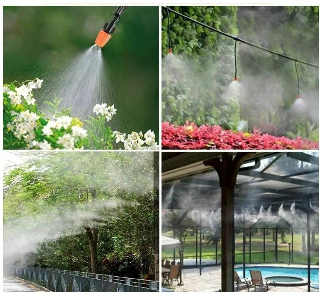 Система капельного полива, 10м/орошатель/туманообразователь для огорода, сада и теплиц - фотография № 10