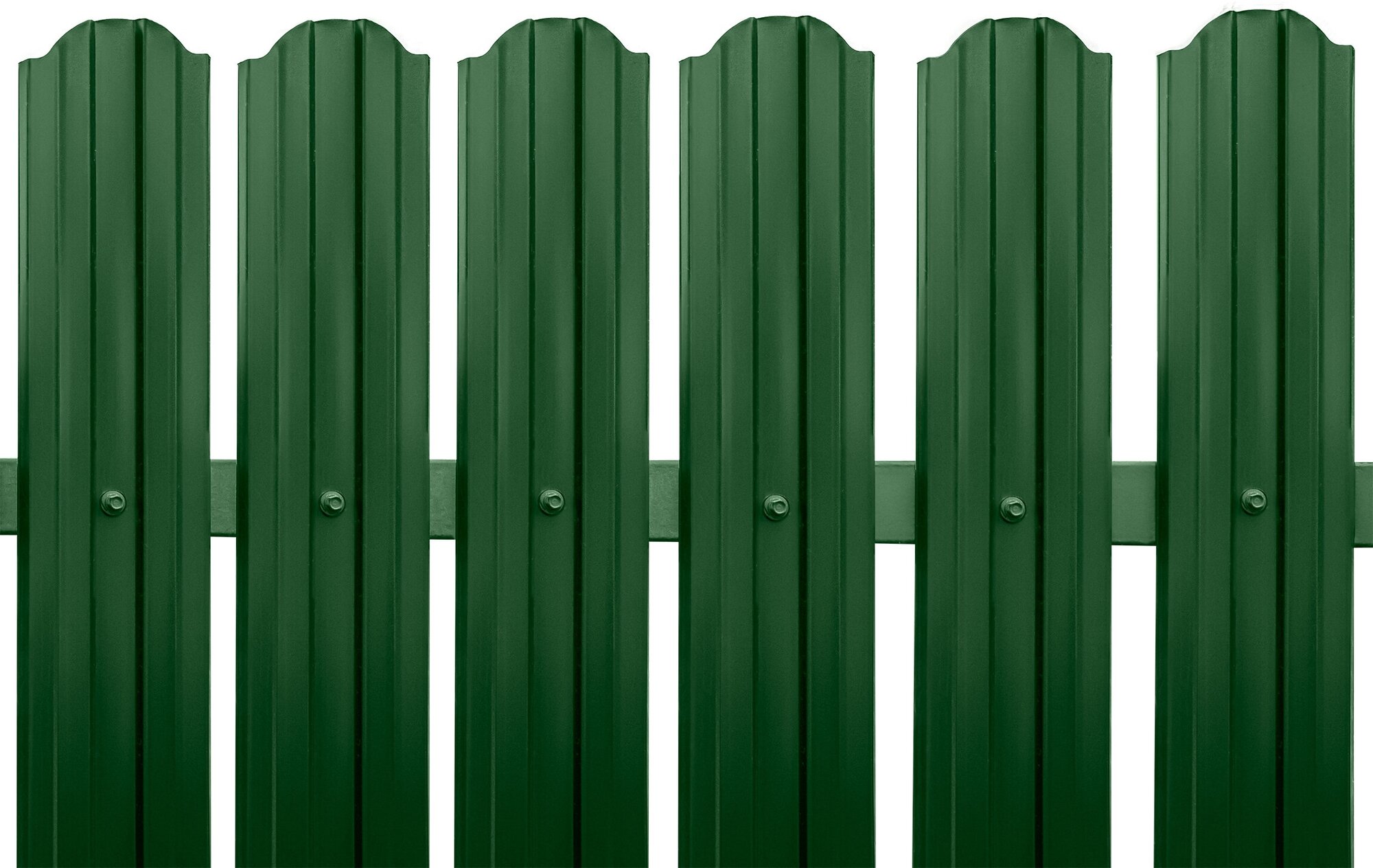 Металлика Штакетник металлический (двусторонний зеленый,RAL-6005/6005, высота 1,2 м., ширина 110мм.,10 шт.) - фотография № 3