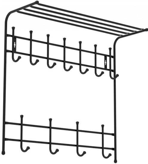 Вешалка Nika настенная черный 740х255х745мм, ВПТ11/Ч