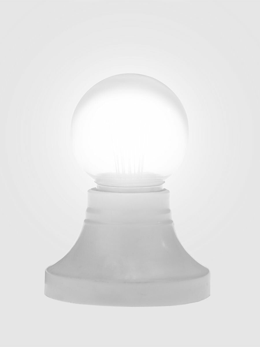 Декоративная светодиодная лампочка-шар с эффектом нити накаливания, цоколь Е27, белый свет - фотография № 2