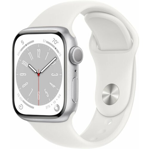 Умные часы APPLE Watch Series 8 GPS 41mm Silver Aluminum Case with White Sport Band - M/L MP6M3