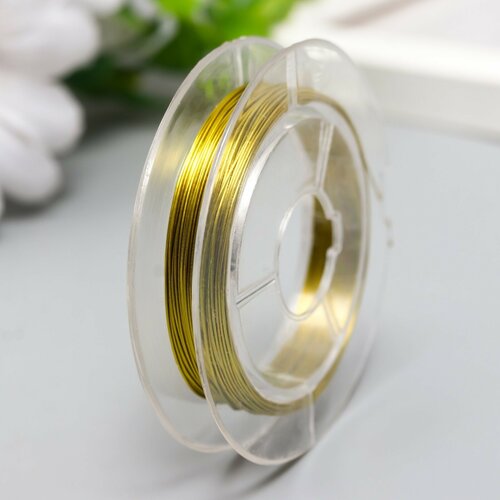 Проволока для бисера d 03 мм золото рул10 м 1шт 325₽