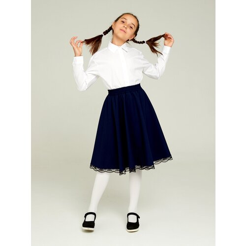 Школьная юбка IRINA EGOROVA, размер 152, синий школьная юбка irina egorova размер 128 серый