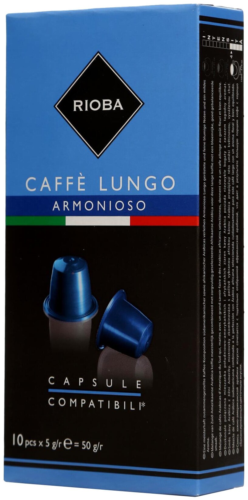 Кофе в капсулах RIOBA Caffe Lungo Armonioso, 5 г × 11 шт. - фотография № 1