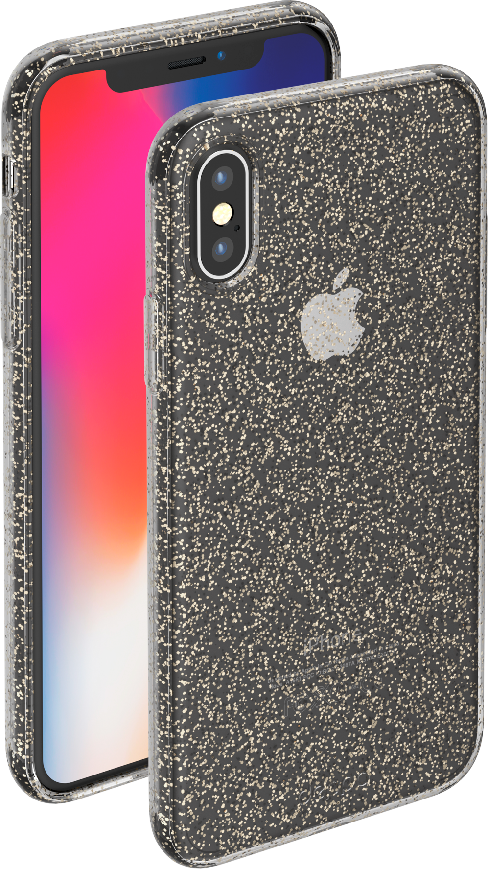 Чехол Chic Case для Apple iPhone X, черный, Deppa 85339