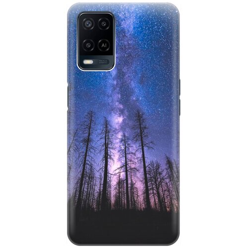 фото Re:pa накладка transparent для oppo a54 с принтом "ночной лес и звездное небо"