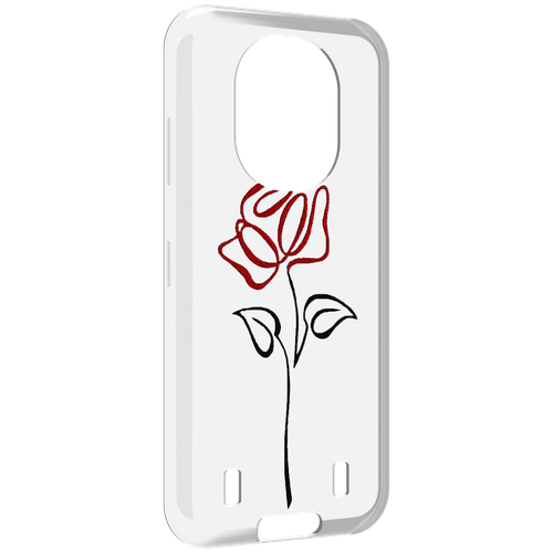 Чехол MyPads цветок в одну линию для Oukitel WP16 задняя-панель-накладка-бампер