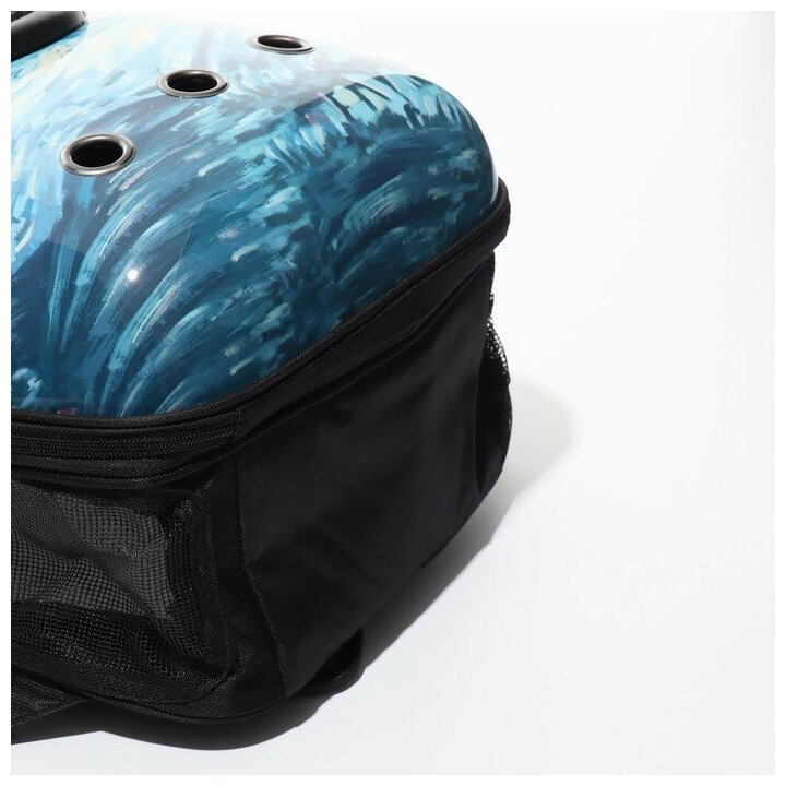 Рюкзак для переноски животных с окном для обзора "Волны", 32 х 26 х 44 см 7984410 - фотография № 6