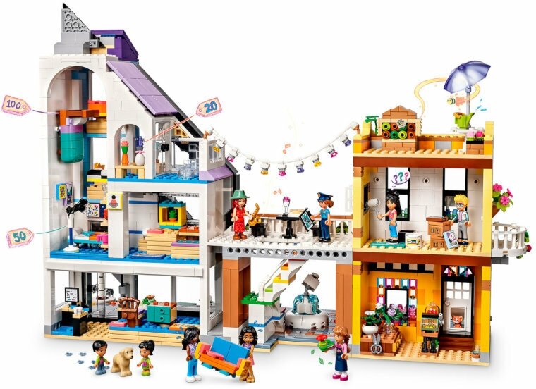 Конструктор Lego Friends Магазины цветов и дизайна в центре 2010 дет. 41732