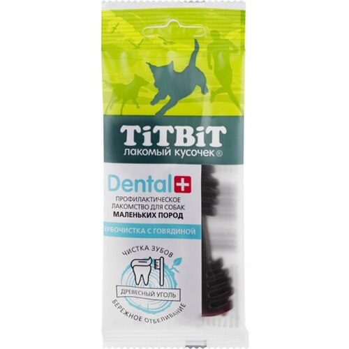 Titbit ДЕНТАЛ+ Зубочистка с говядиной для маленьких пород лакомство для собак (26 гр)