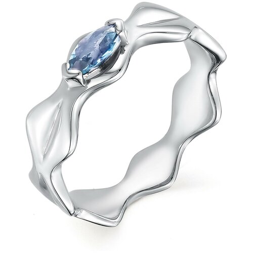 фото Алькор кольцо с 1 топазом из серебра 01-0503-00тб-00, размер 18