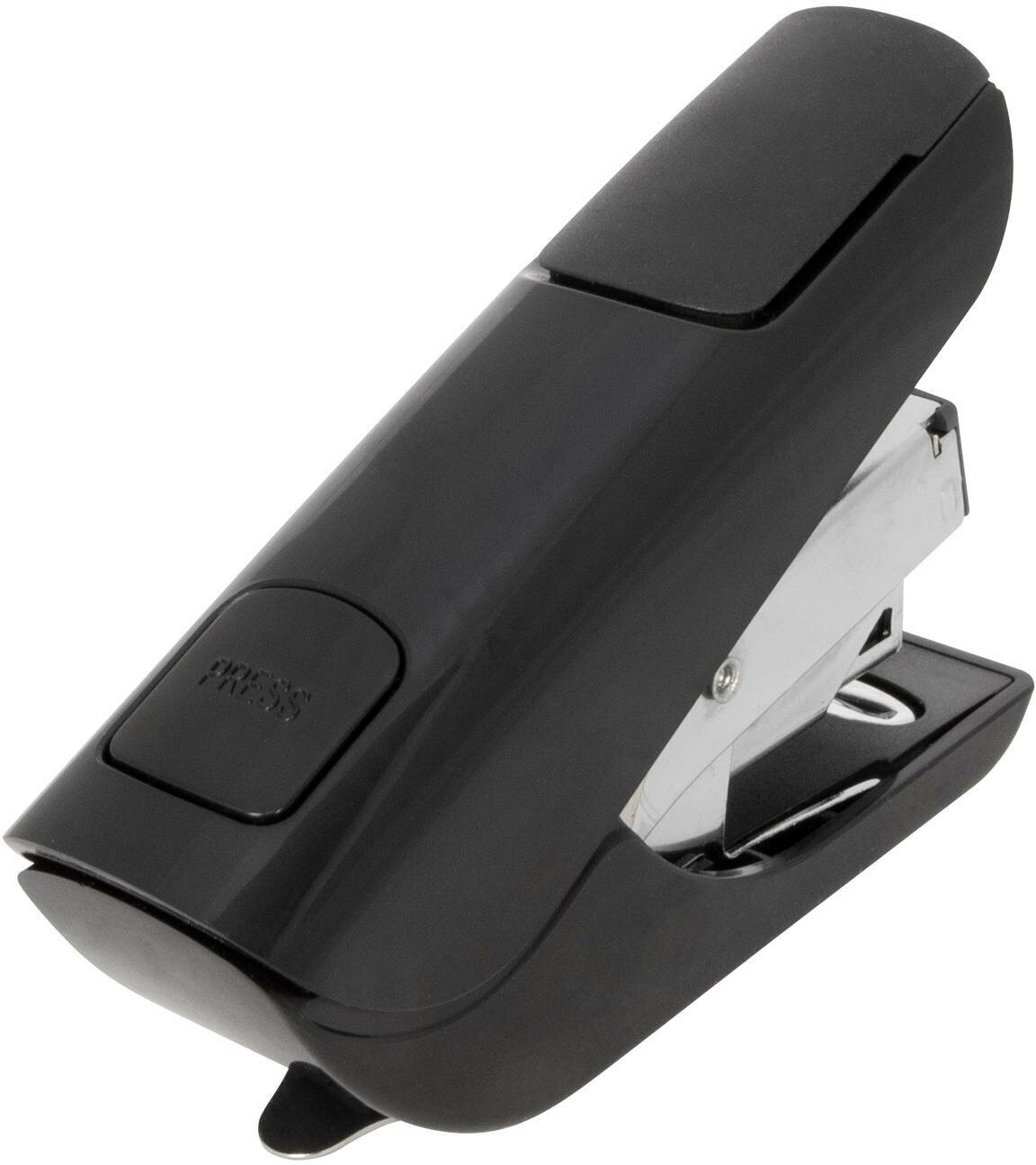 Степлер Kw-Trio Mini Air touch 24/6 26/6 (20листов) черный 50скоб пластик коробка - фото №4