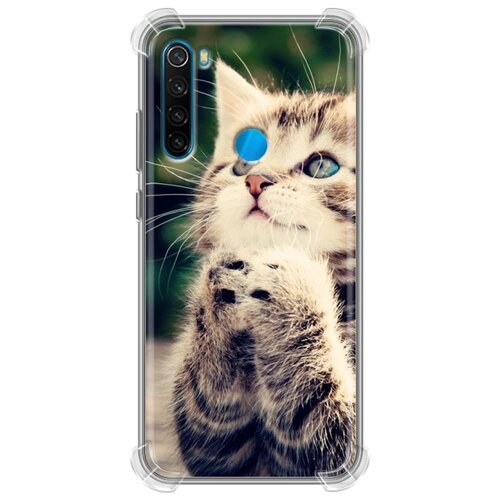 фото Дизайнерский силиконовый с усиленными углами чехол для xiaomi redmi note 8 котята 100gadgets