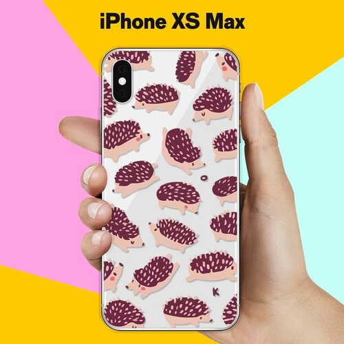 Силиконовый чехол Ёжики на Apple iPhone Xs Max силиконовый чехол ёжики на apple iphone 7